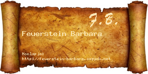 Feuerstein Barbara névjegykártya