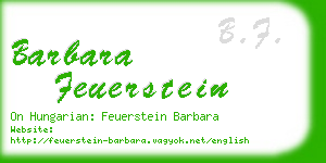 barbara feuerstein business card